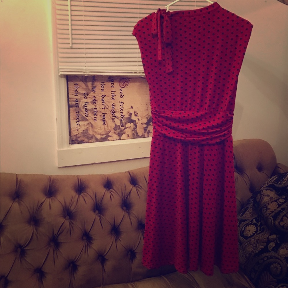 Lindy Bop red and black polka dot pinup dress